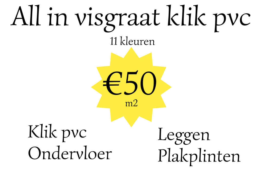 Visgraat klik pvc €50 all in